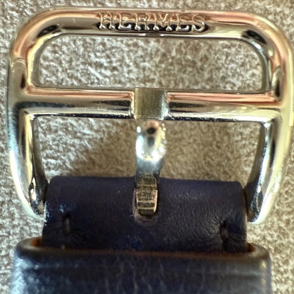 Apple x Hermès Double Tour Watch Band Encre/Béton Swift Leather - Picture 10 of 16